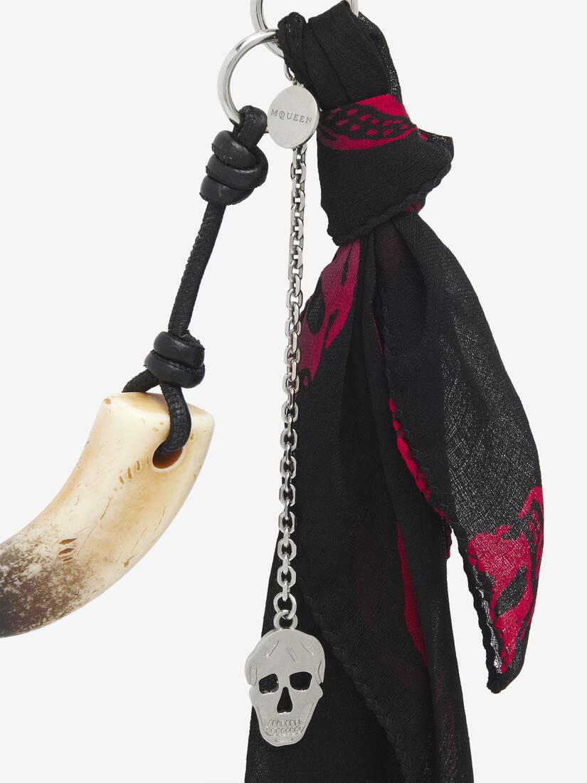 Alexander McQueen 围巾与牛角型吊饰