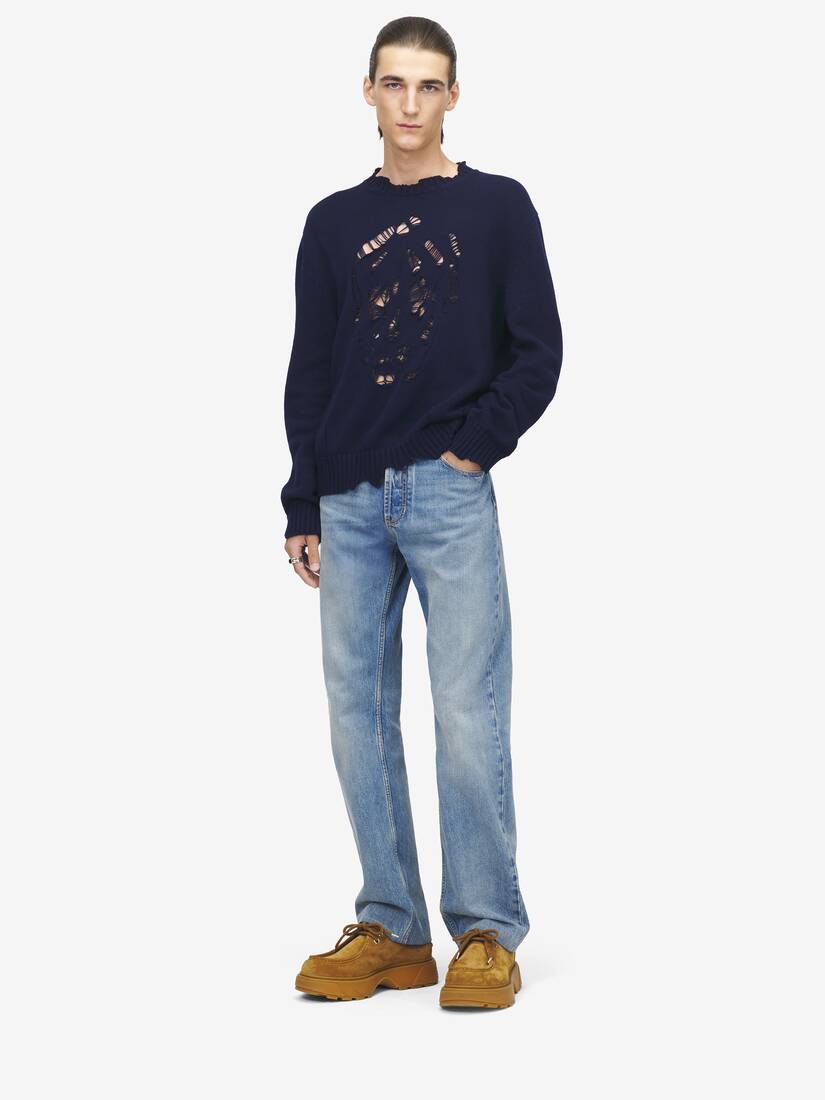 Alexander McQueen 仿旧Skull套衫