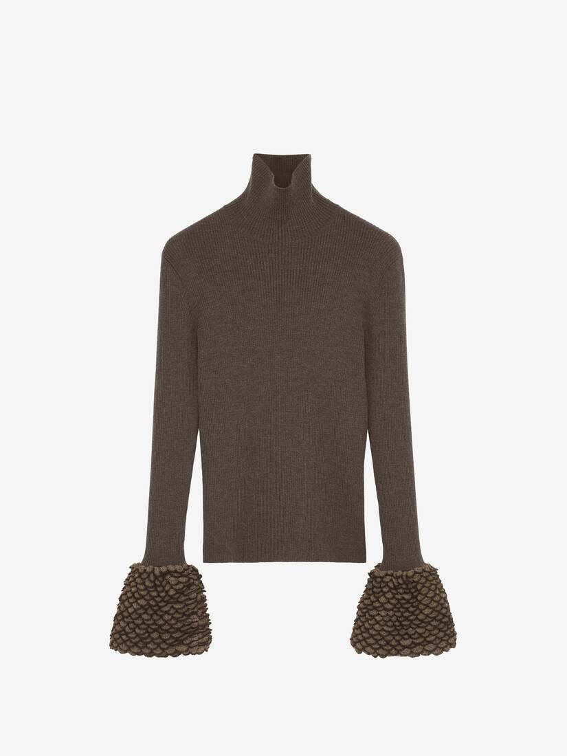 Alexander McQueen 针织羽毛风格上衣