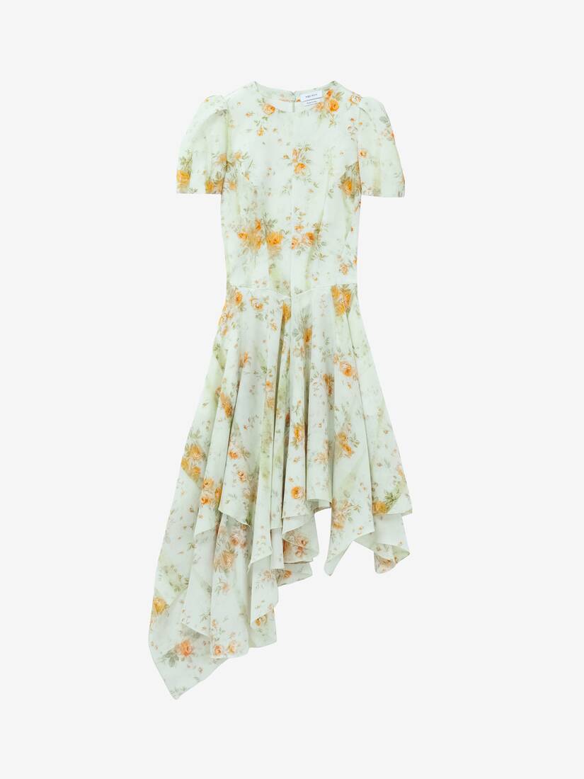 Alexander McQueen 桑蚕丝花卉印花连衣裙