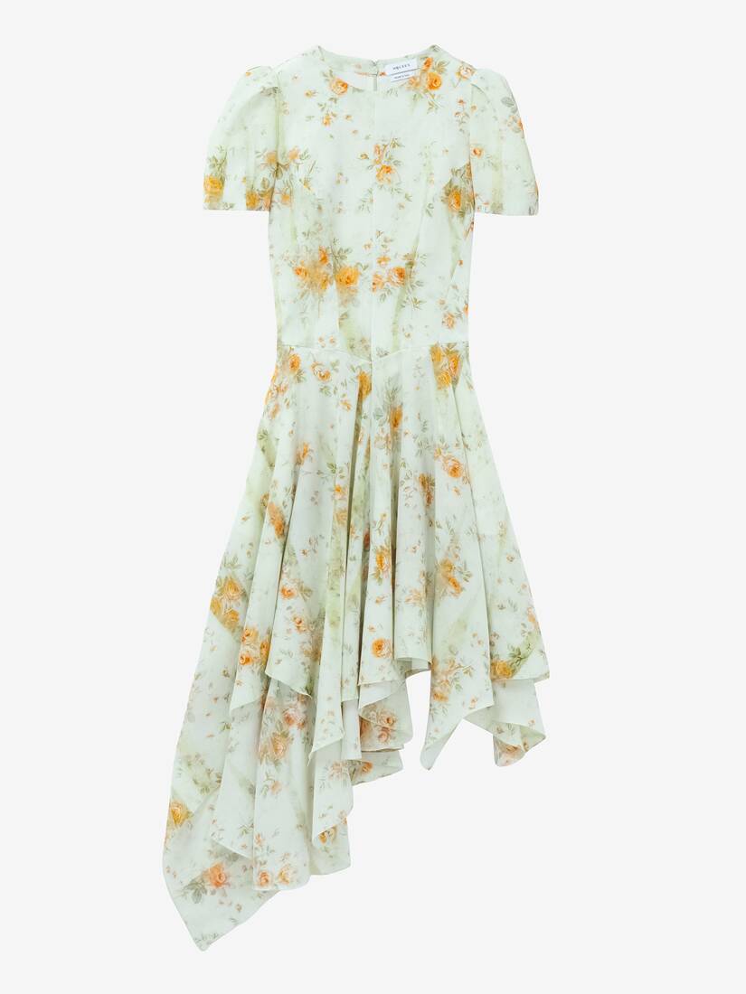 Alexander McQueen 桑蚕丝花卉印花连衣裙