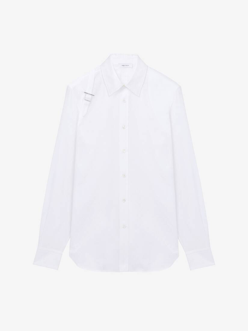Alexander McQueen Skull提花背带衬衫