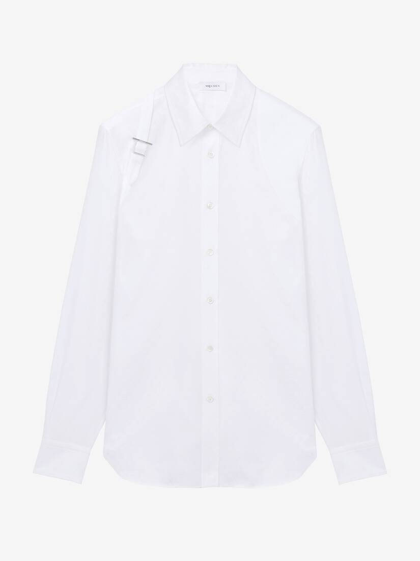 Alexander McQueen Skull提花背带衬衫
