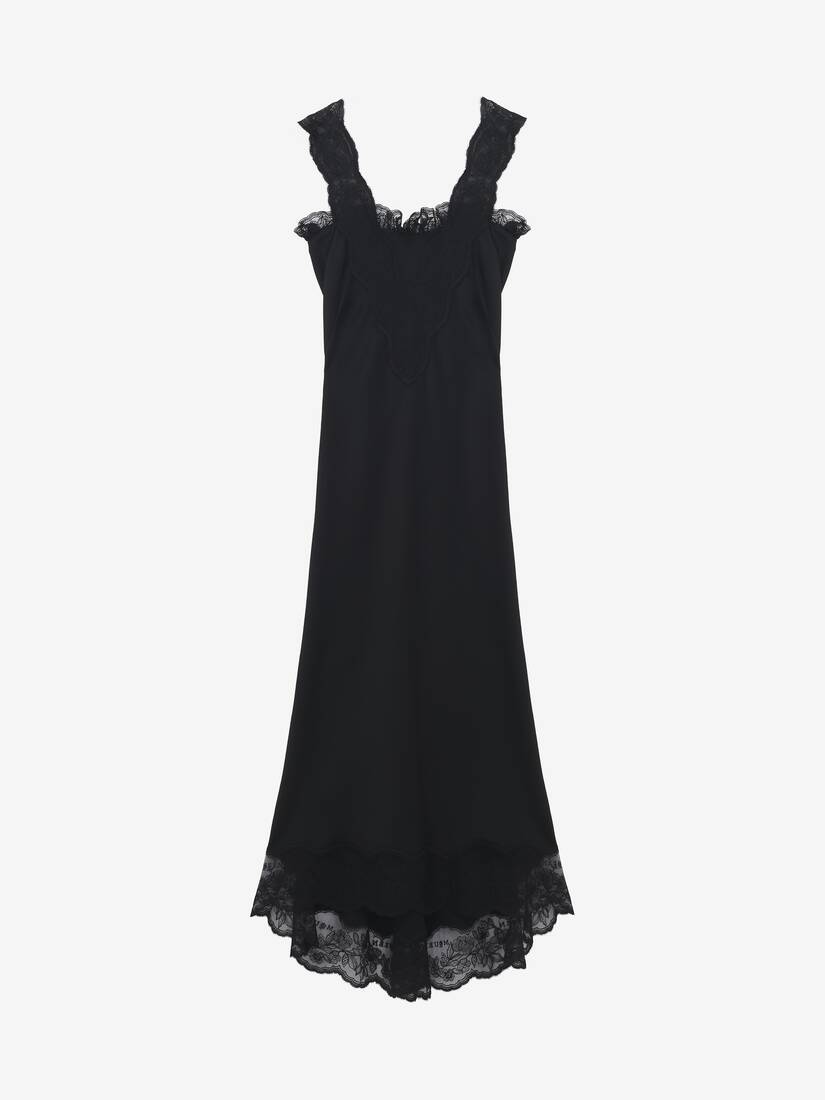 Alexander McQueen 蕾丝饰边中长连衣裙
