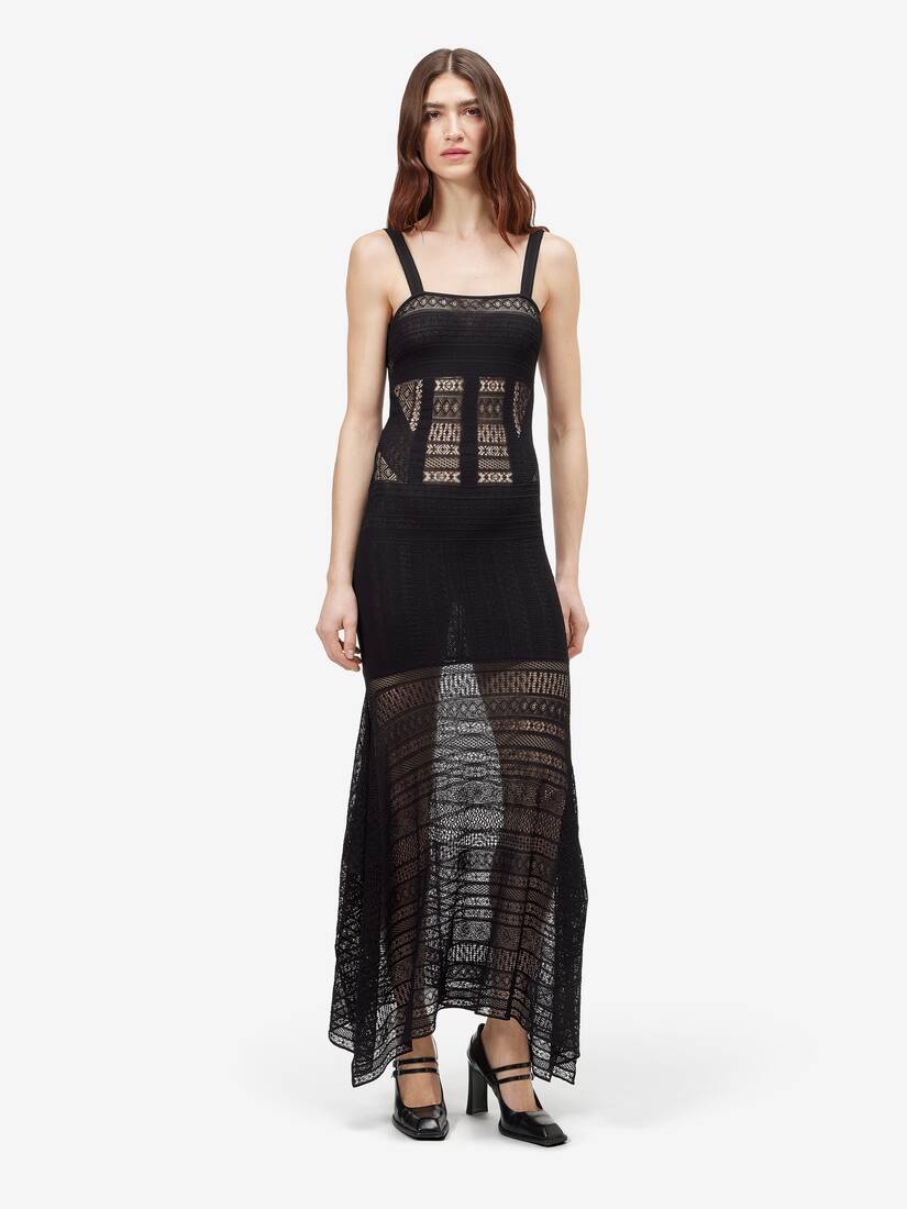 Alexander McQueen 粘胶纤维针织蕾丝连衣裙