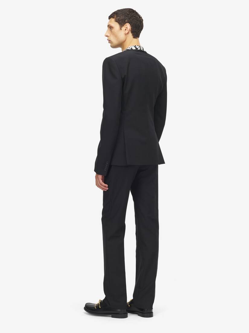 Alexander McQueen 花卉刺绣双排扣夹克