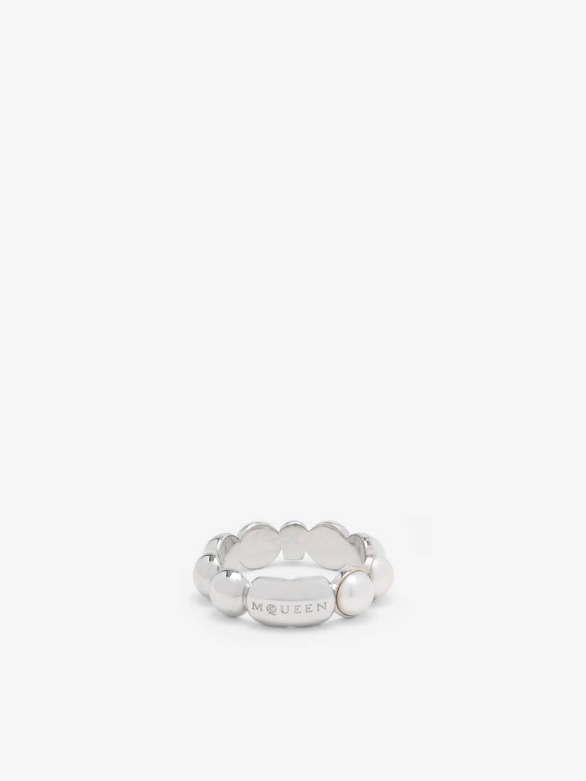Alexander McQueen Skull & Pearl戒指