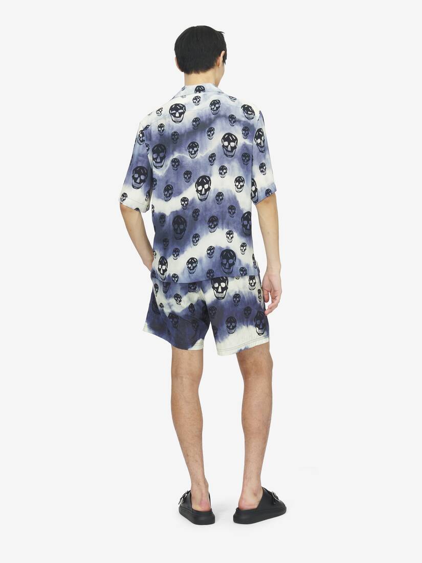 Alexander McQueen 扎染Skull夏威夷衬衫