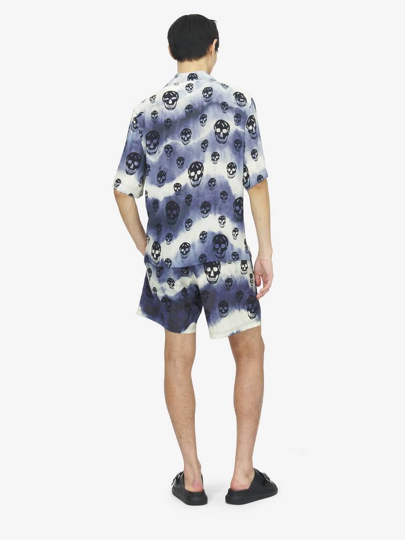 Alexander McQueen 扎染Skull夏威夷衬衫
