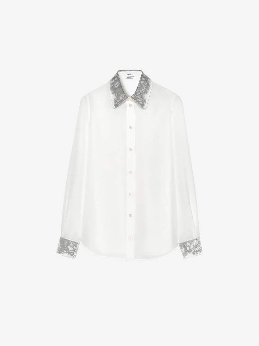 Alexander McQueen 花卉蕾丝细节衬衫