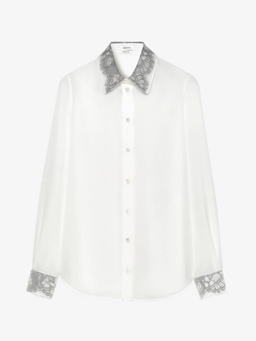 Alexander McQueen 花卉蕾丝细节衬衫