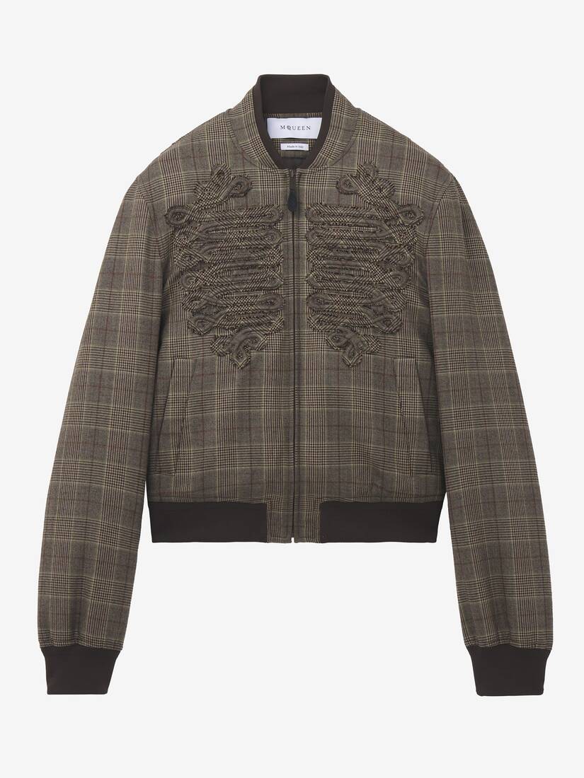 Alexander McQueen 威尔士亲王格纹飞行员夹克