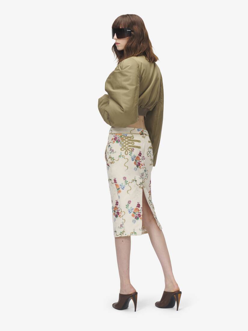Alexander McQueen 夏日花卉铅笔裙