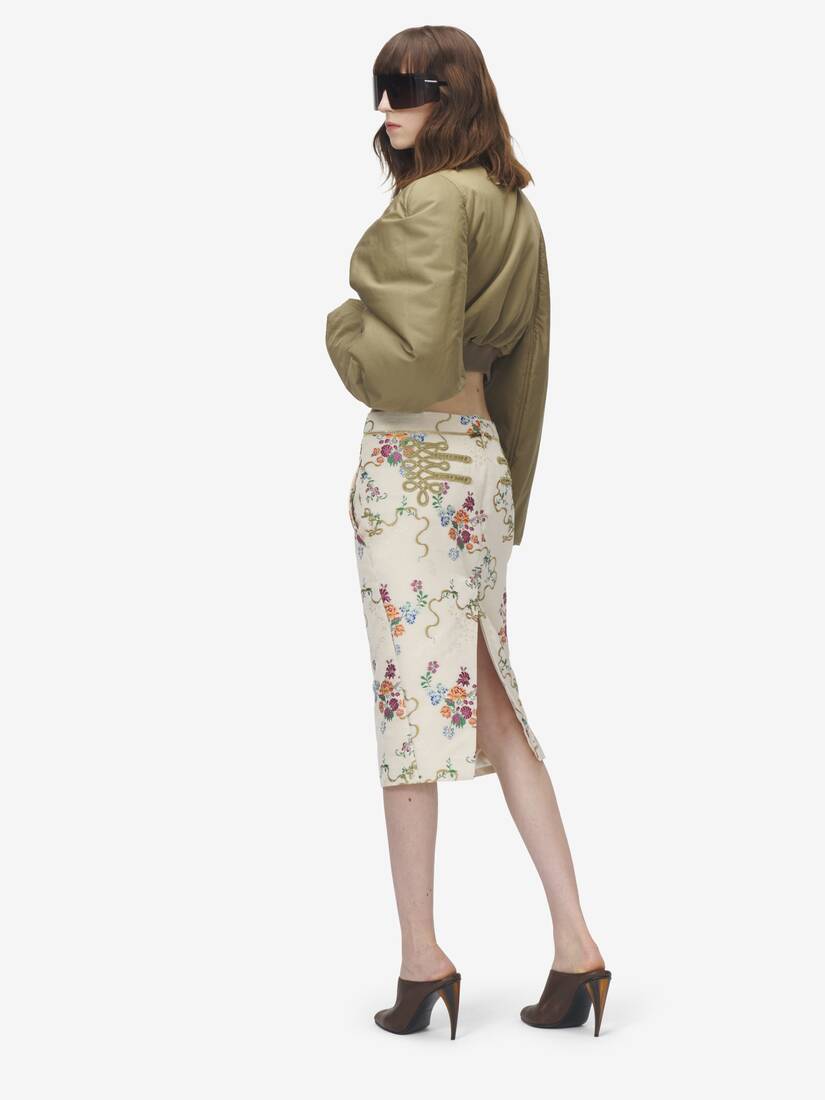 Alexander McQueen 夏日花卉铅笔裙