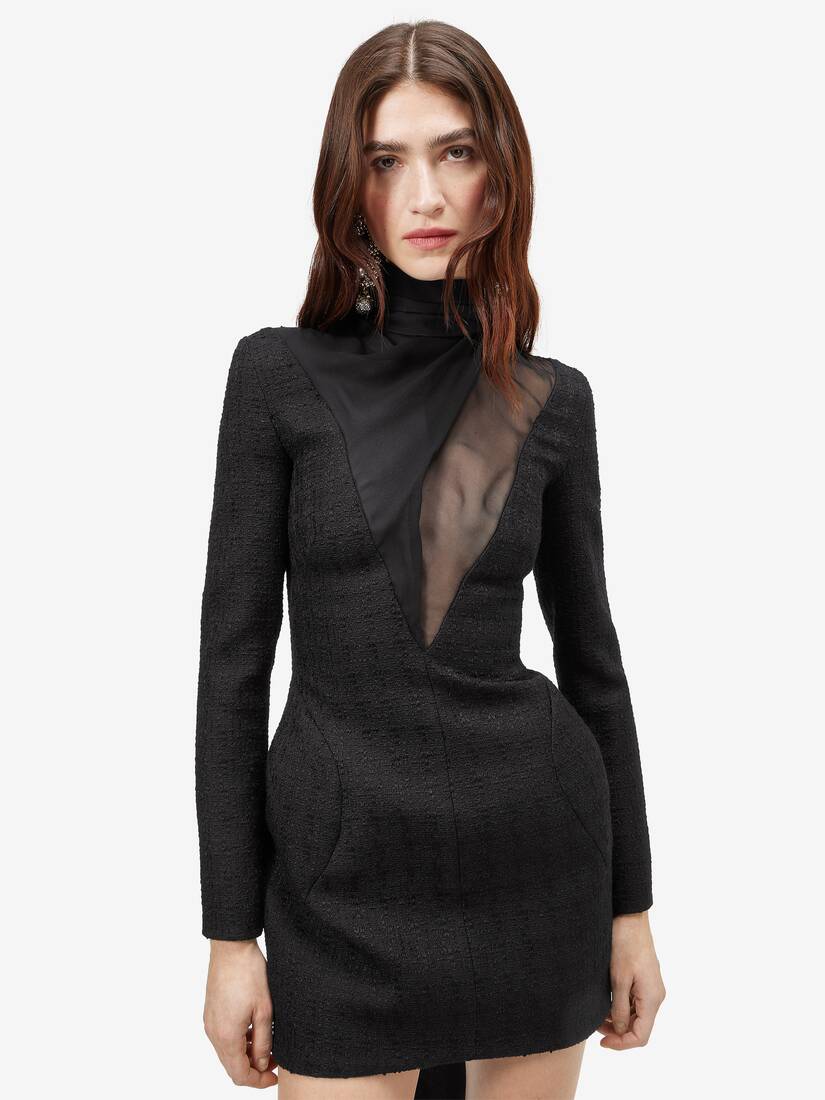 Alexander McQueen 轻盈粗花呢晚宴连衣裙