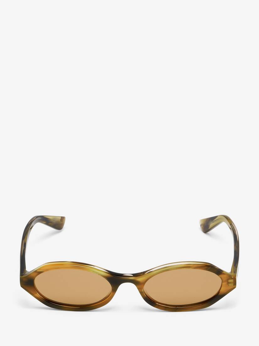 Alexander McQueen 几何椭圆框太阳眼镜