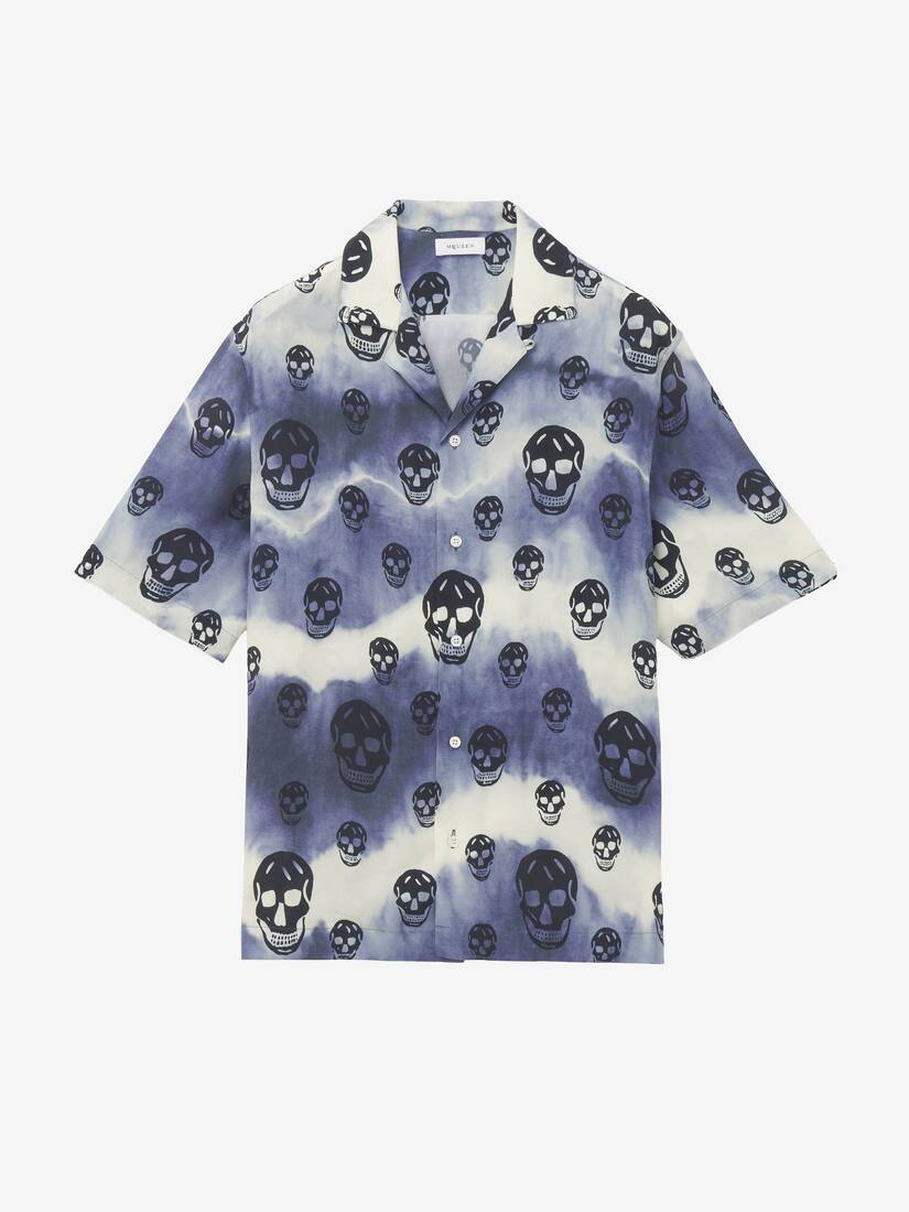 Alexander McQueen 扎染Skull夏威夷衬衫