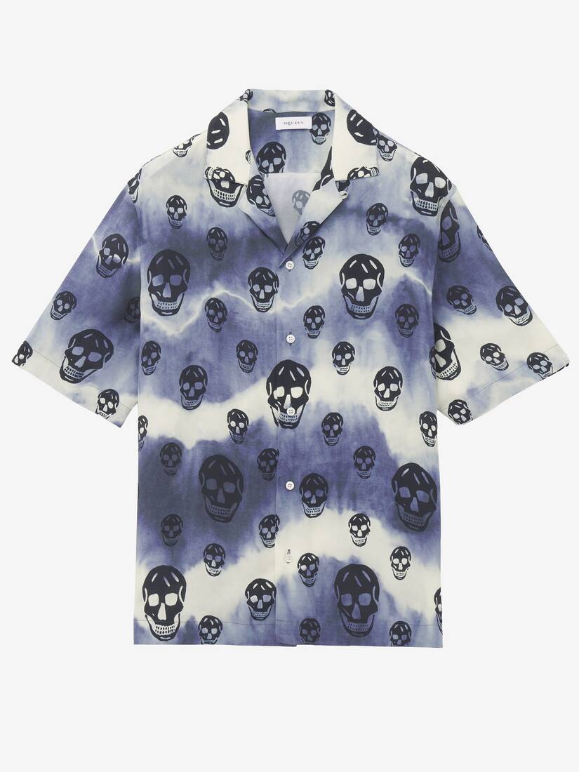 Alexander McQueen 扎染Skull夏威夷衬衫