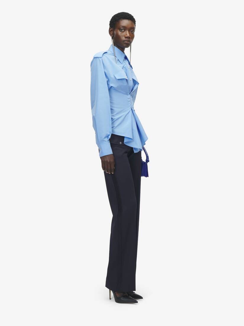 Alexander McQueen 缩褶长袖衬衫