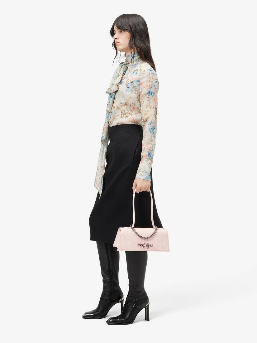 Alexander McQueen 壁纸花卉系带领衬衫