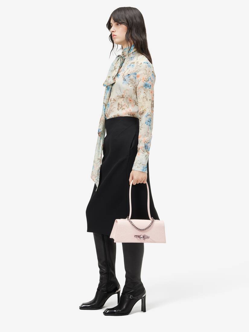 Alexander McQueen 壁纸花卉系带领衬衫