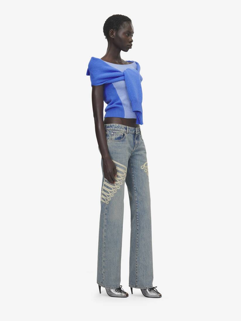 Alexander McQueen 羊毛山羊绒视错觉针织上衣