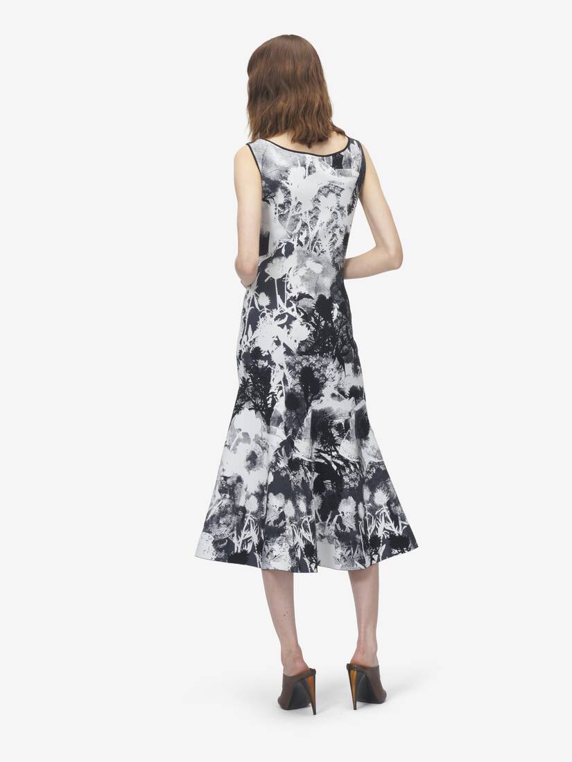 Alexander McQueen 花卉提花中长连衣裙