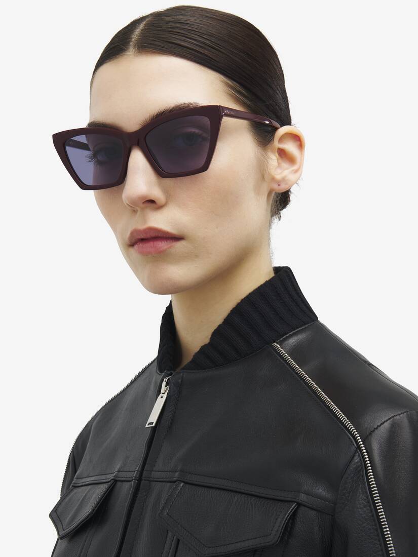 Alexander McQueen 尖角几何猫眼太阳镜