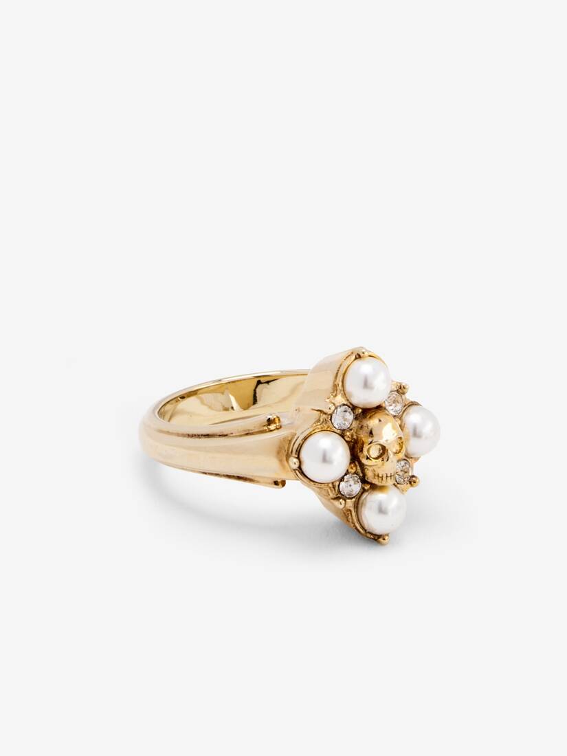 Alexander McQueen Skull & Crystal戒指