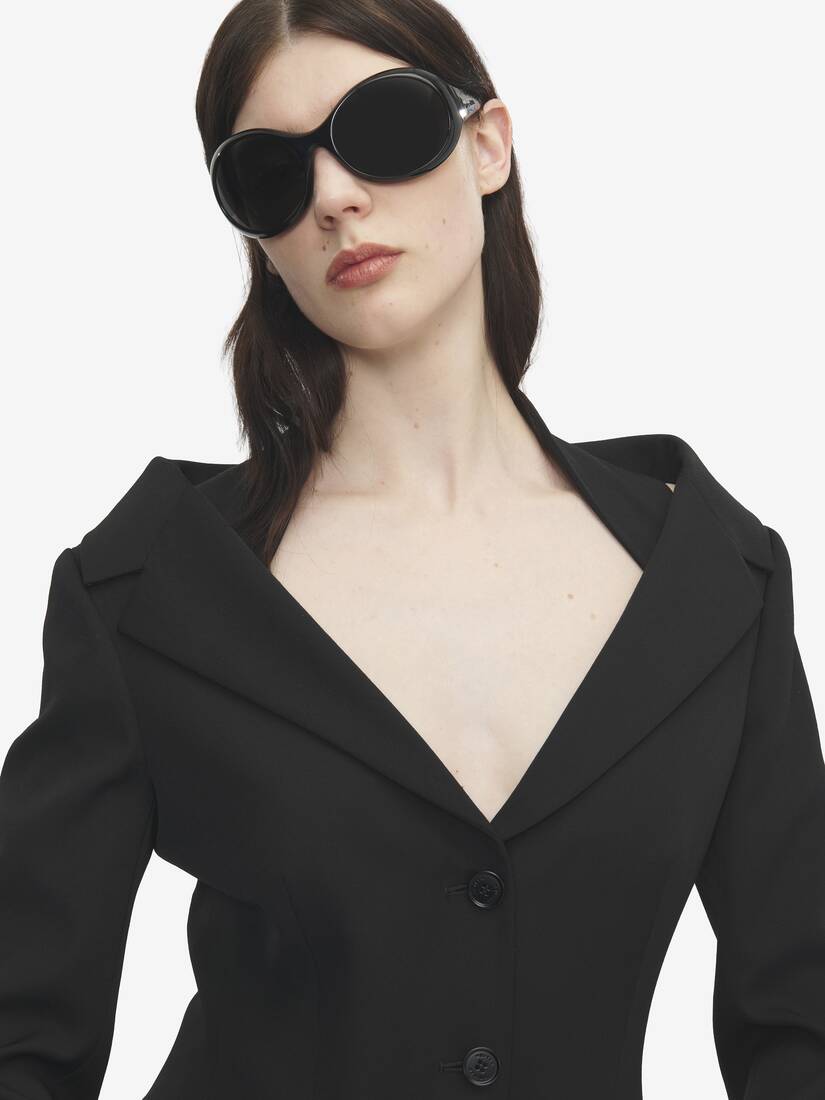 Alexander McQueen 露肩背带夹克