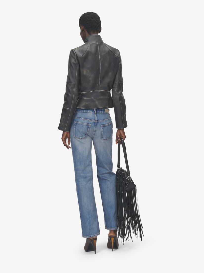 Alexander McQueen 解构腰线牛仔裤