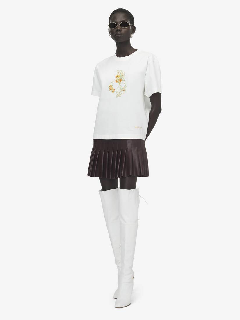 Alexander McQueen Floral Skull T恤