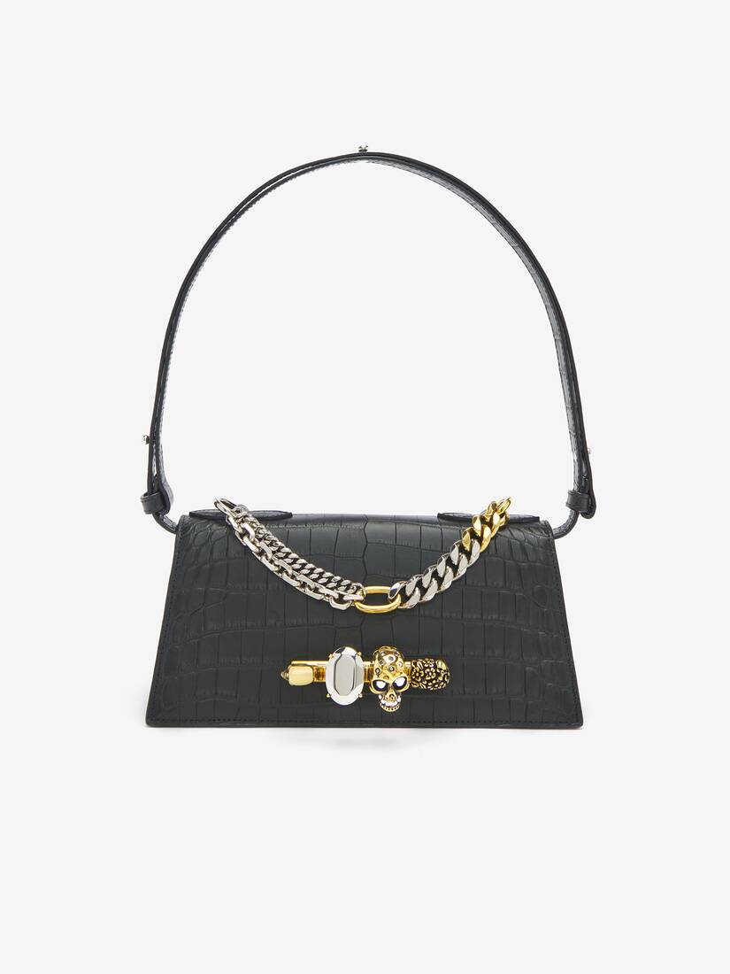 McQueen女士黑色Jewelled迷你手袋