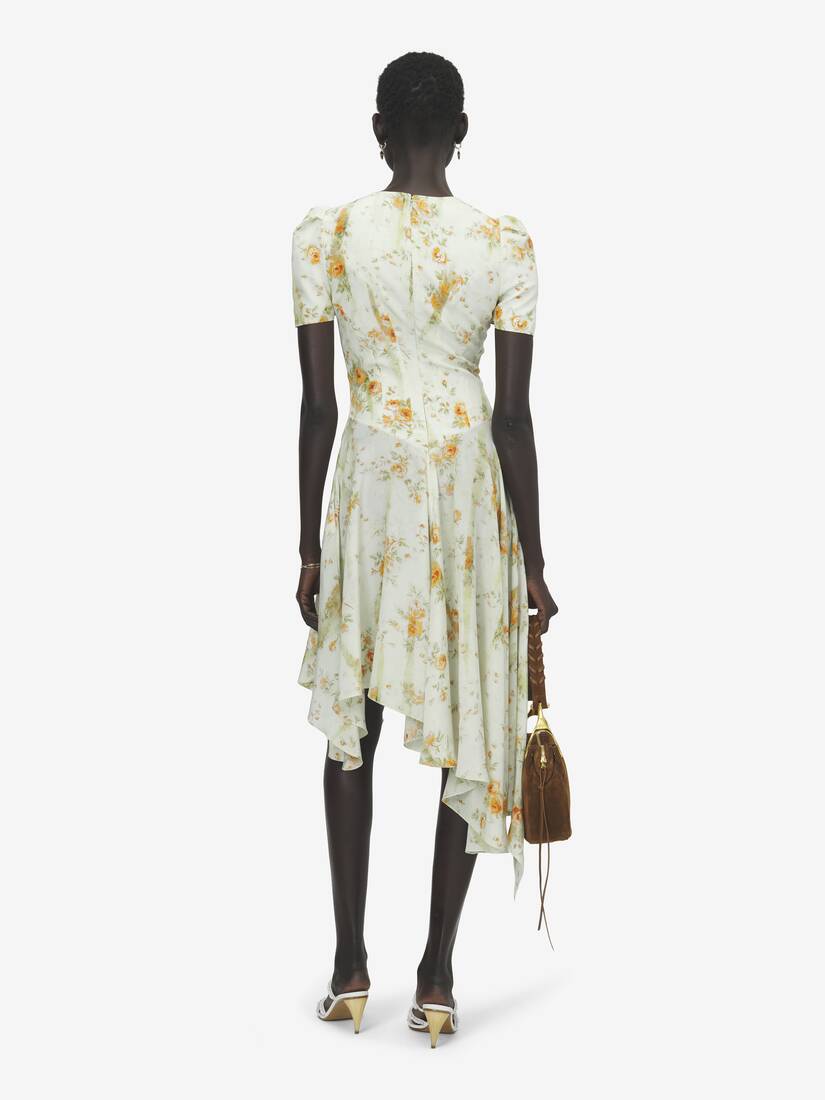 Alexander McQueen 桑蚕丝花卉印花连衣裙