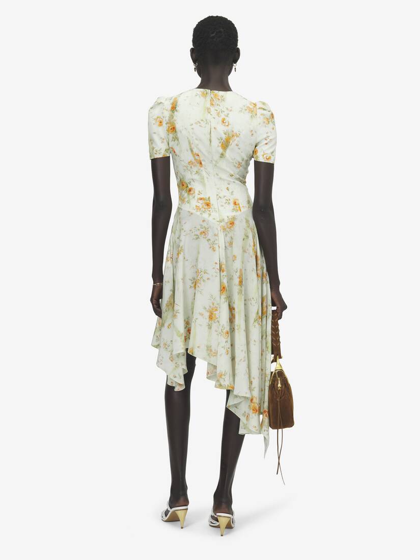 Alexander McQueen 桑蚕丝花卉印花连衣裙