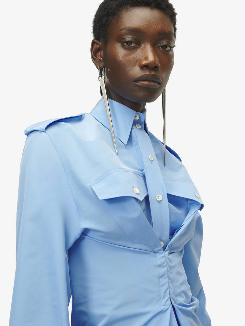 Alexander McQueen 缩褶长袖衬衫