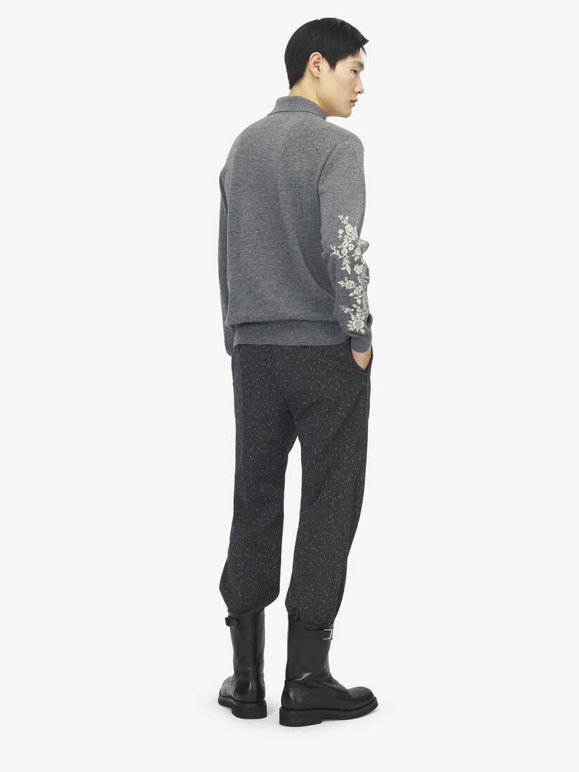 Alexander McQueen 花卉刺绣Polo衫