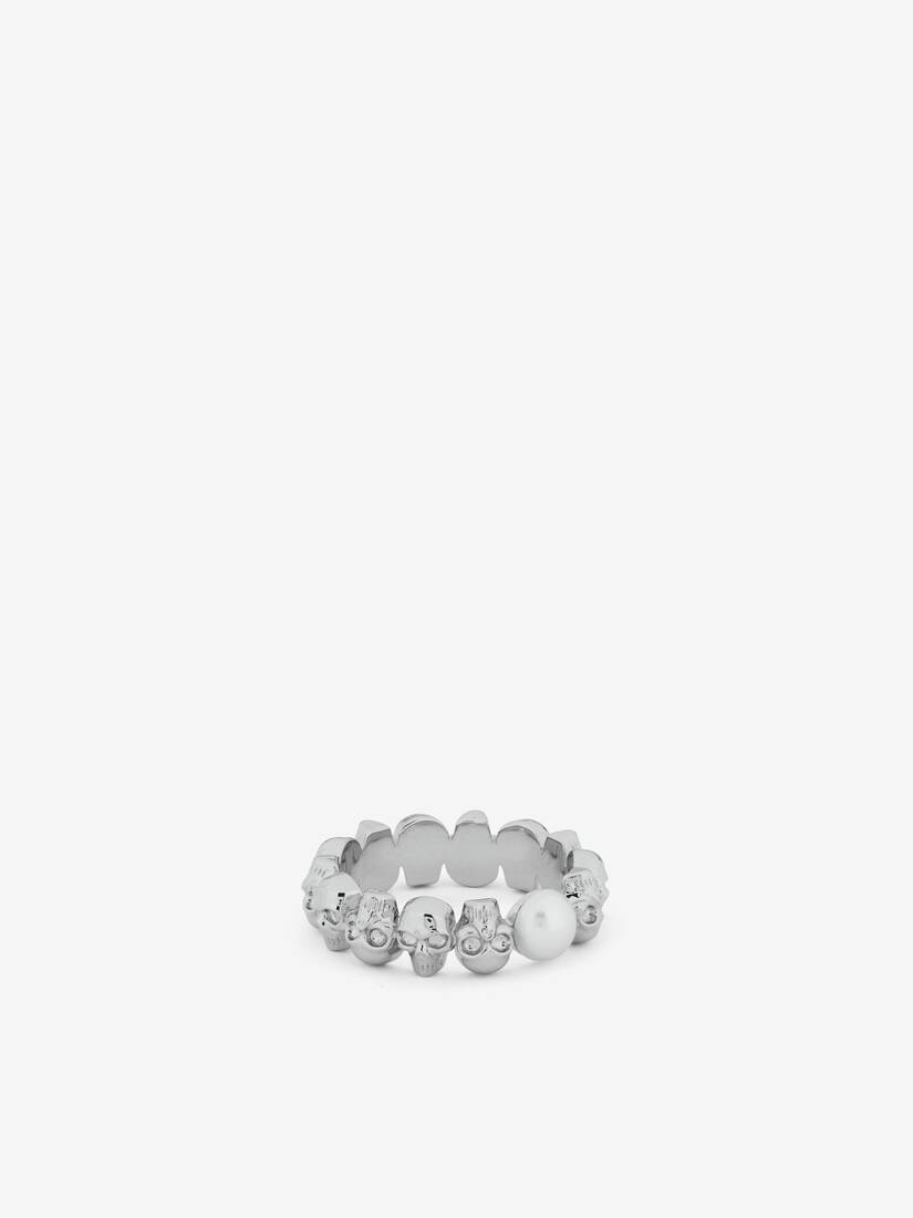 Alexander McQueen Skull与珍珠戒指