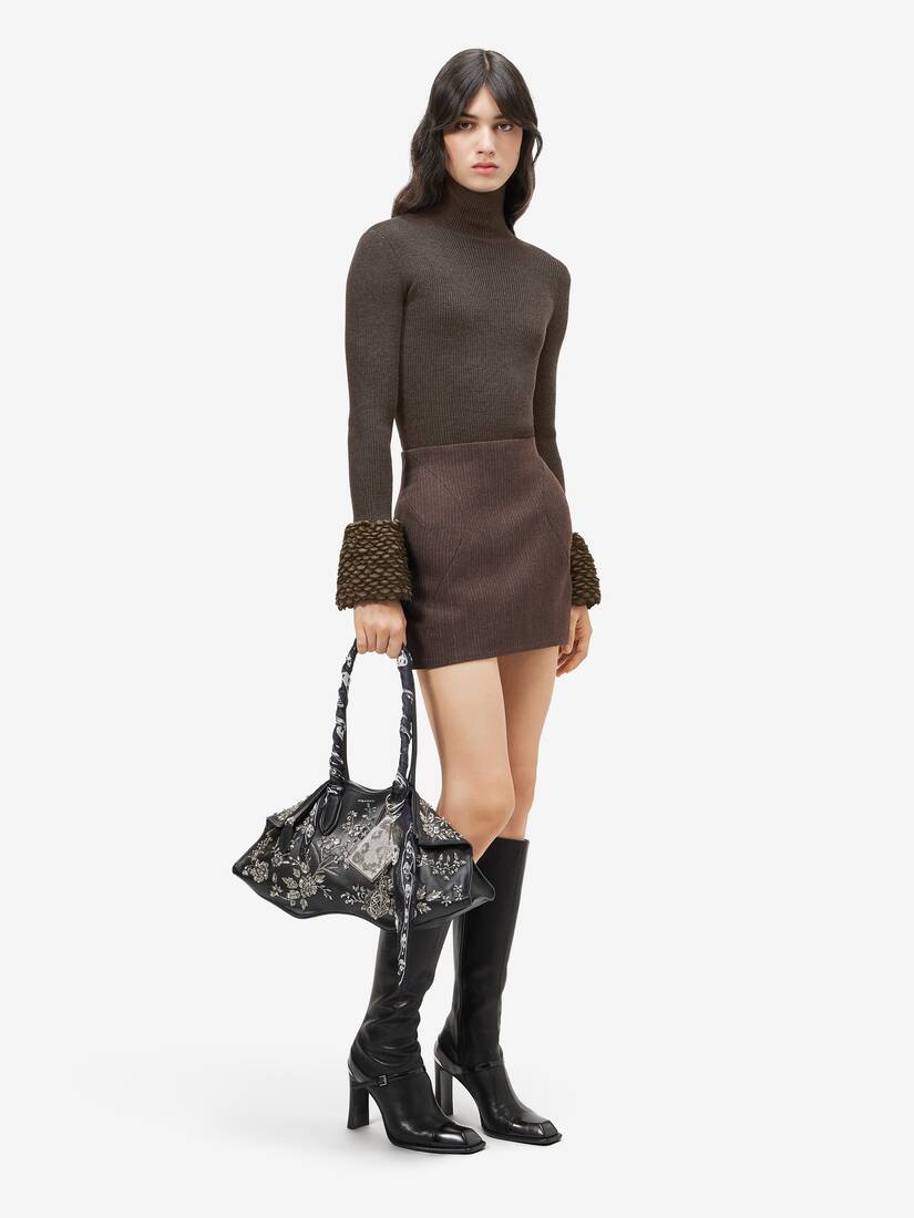 Alexander McQueen 针织羽毛风格上衣