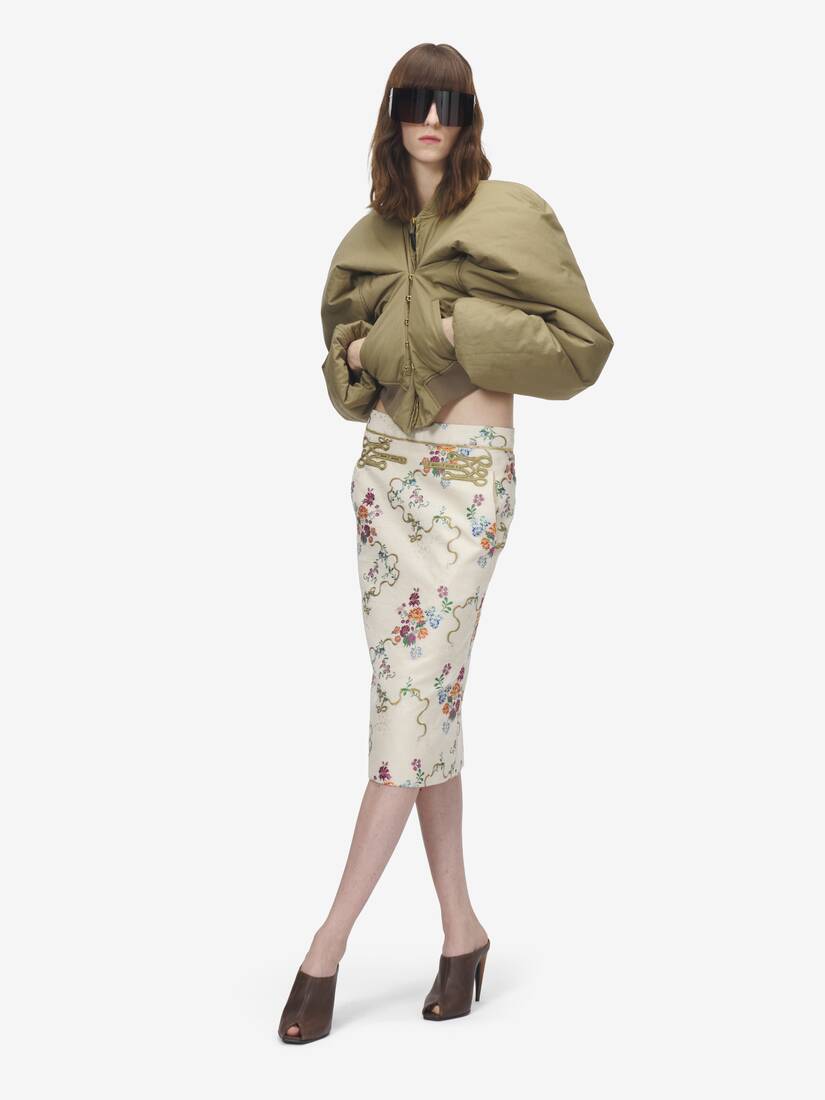 Alexander McQueen 夏日花卉铅笔裙