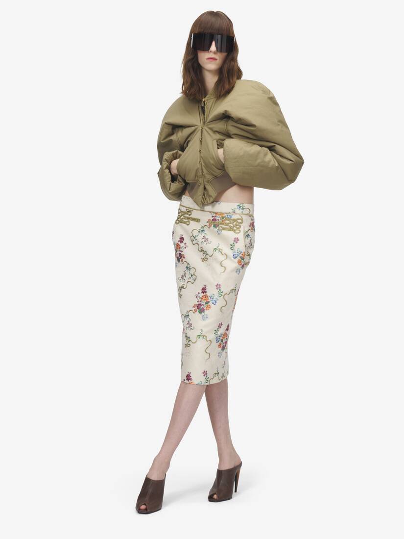 Alexander McQueen 夏日花卉铅笔裙