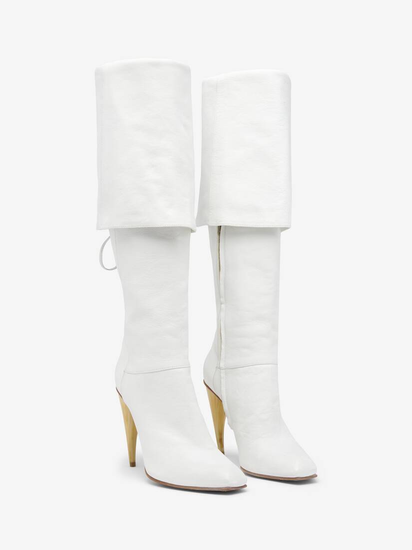Alexander McQueen 角状鞋跟及膝长靴