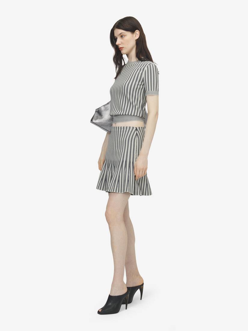 Alexander McQueen 条纹针织迷你裙