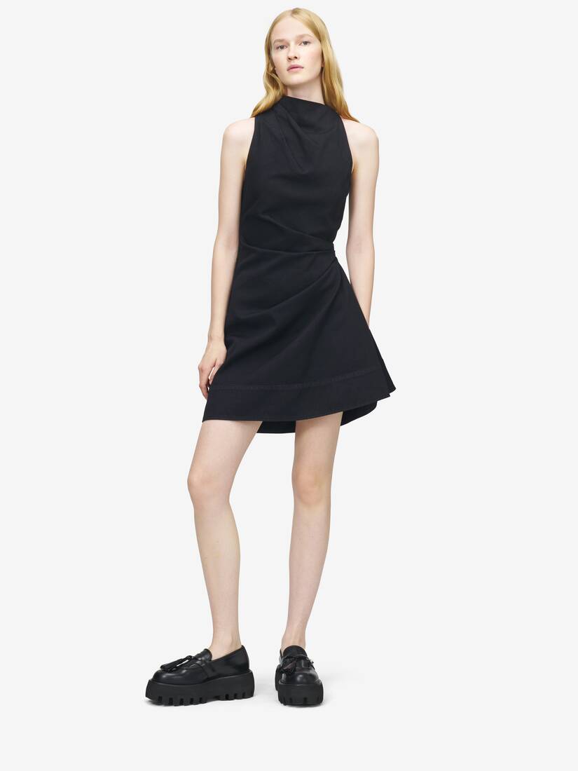 Alexander McQueen 牛仔布不对称迷你连衣裙