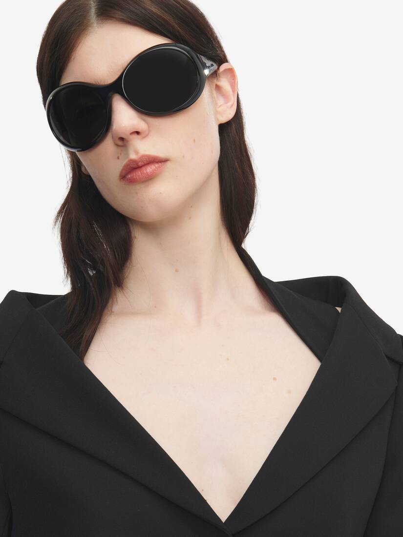 Alexander McQueen Kate圆框太阳眼镜