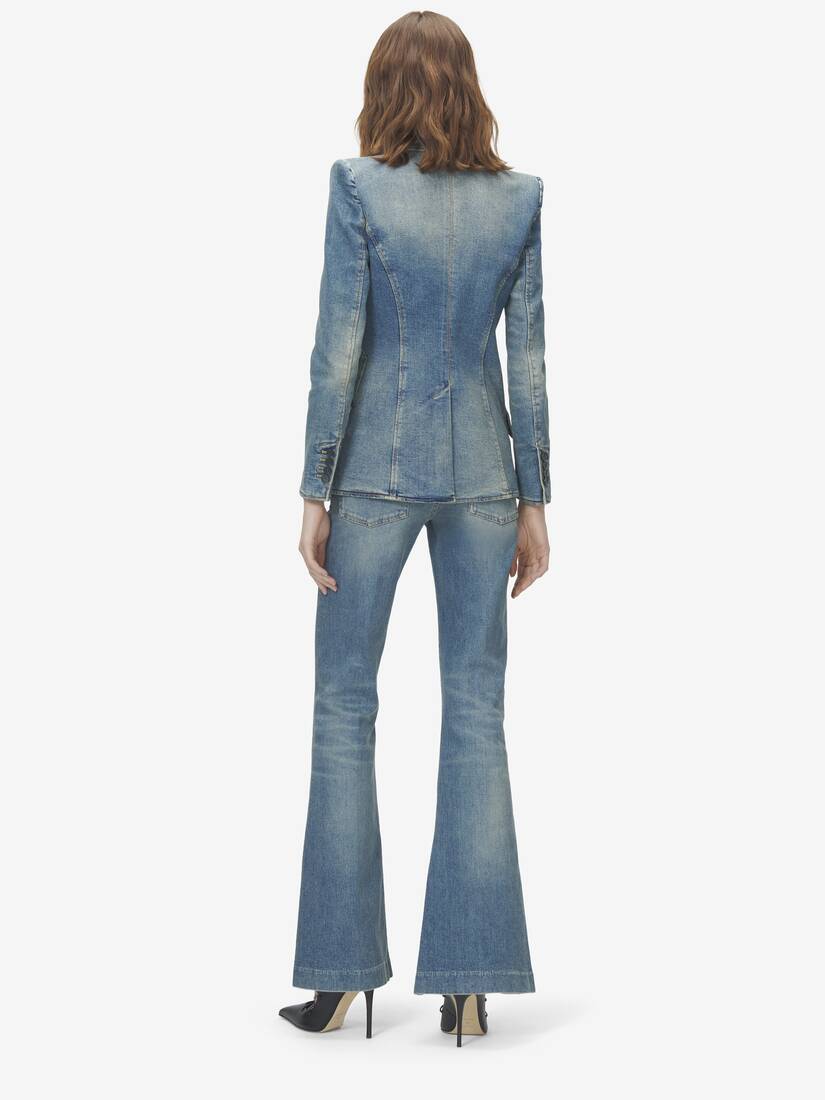 Alexander McQueen 弹力牛仔夹克