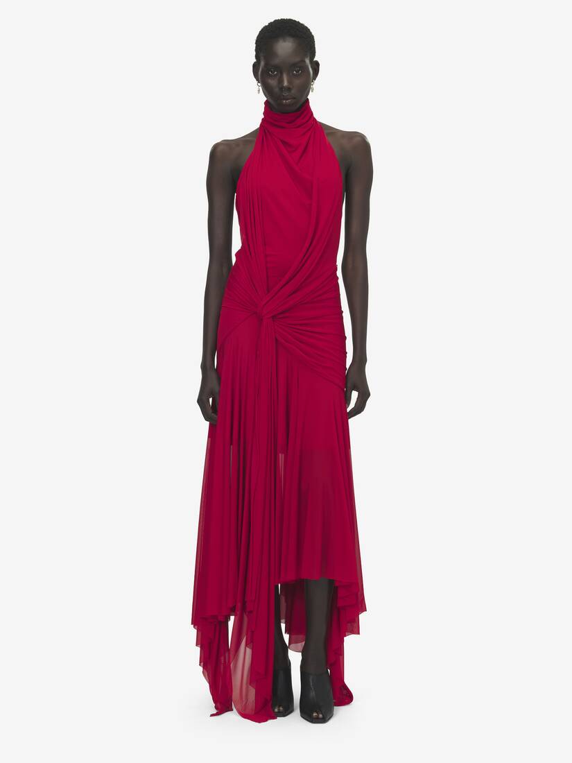 Alexander McQueen 不对称垂褶连衣裙