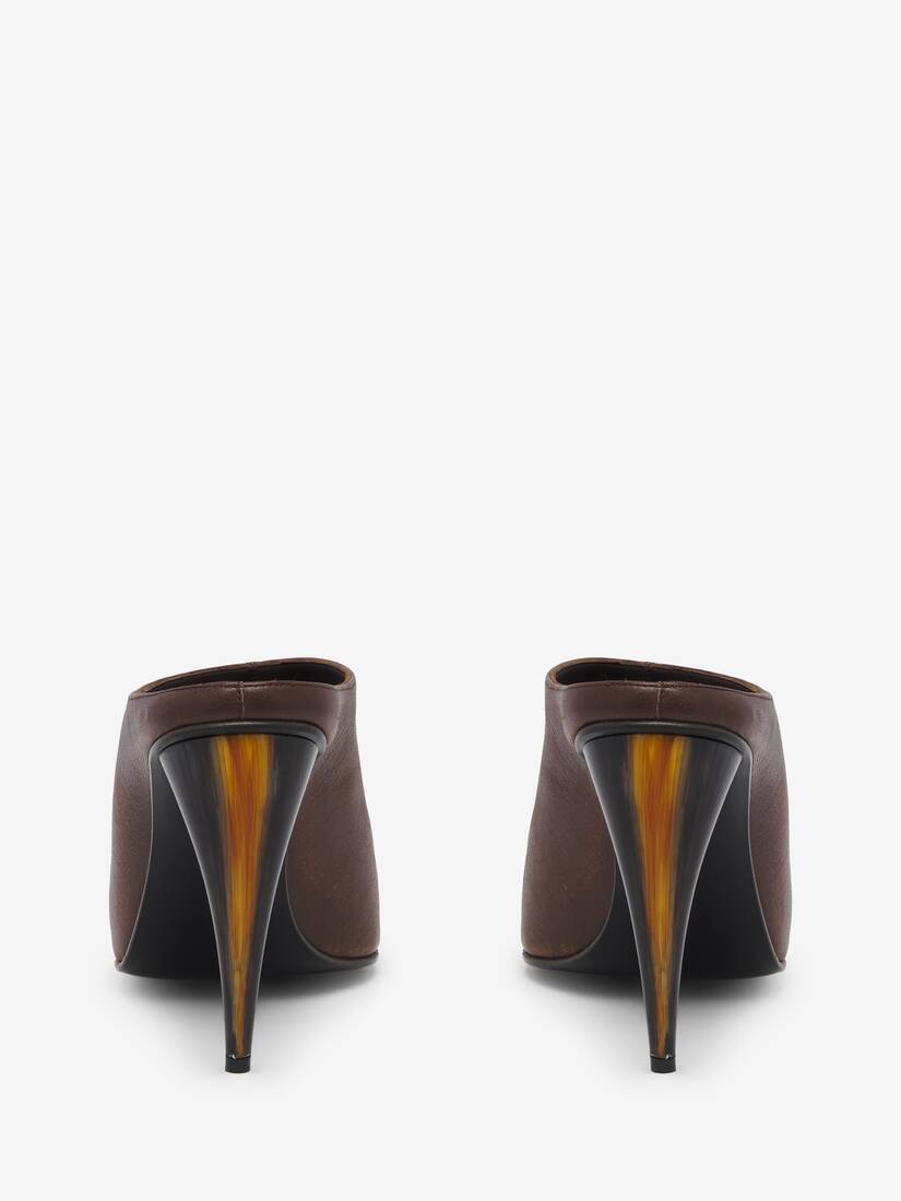 Alexander McQueen 角状鞋跟穆勒鞋