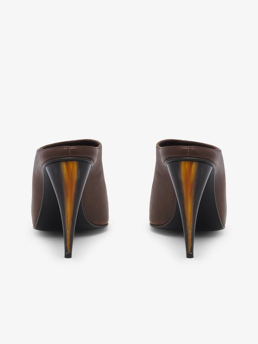 Alexander McQueen 角状鞋跟穆勒鞋