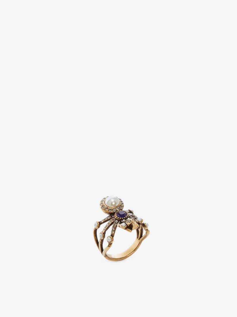 Alexander McQueen 蜘蛛与珍珠戒指